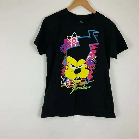 Disney Parks A Goofy Movie Neon Powerline T Shirt Size Medium - Picture 1 of 5